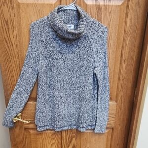 Old Navy Marled Gray Cowl Neck Sweater
